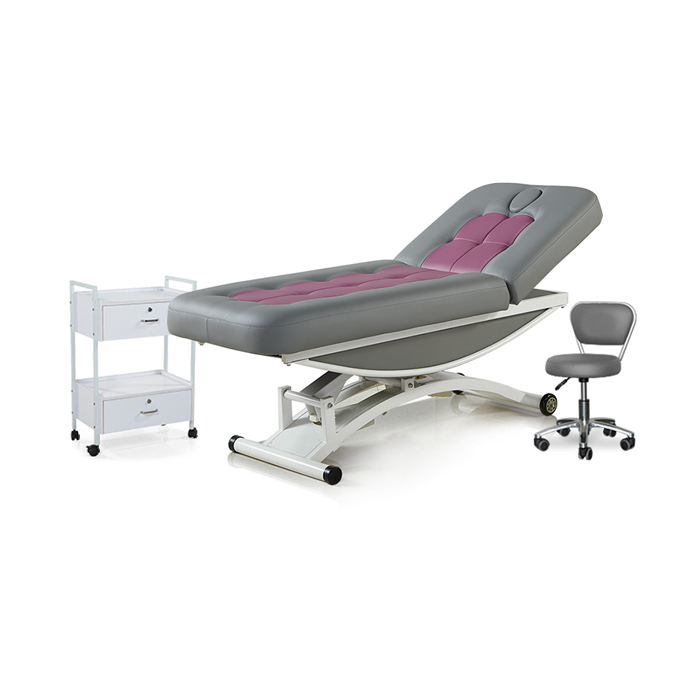 Supply Luxury Grey Mobile Facial Beauty Therapy Massage Bed Wholesale