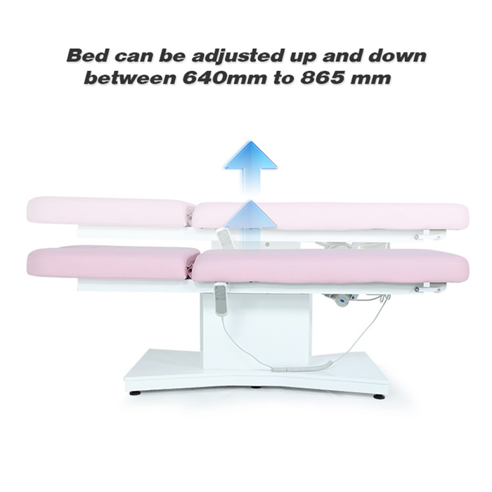 Electric Adjustable Pink Facial Beauty Massage Bed