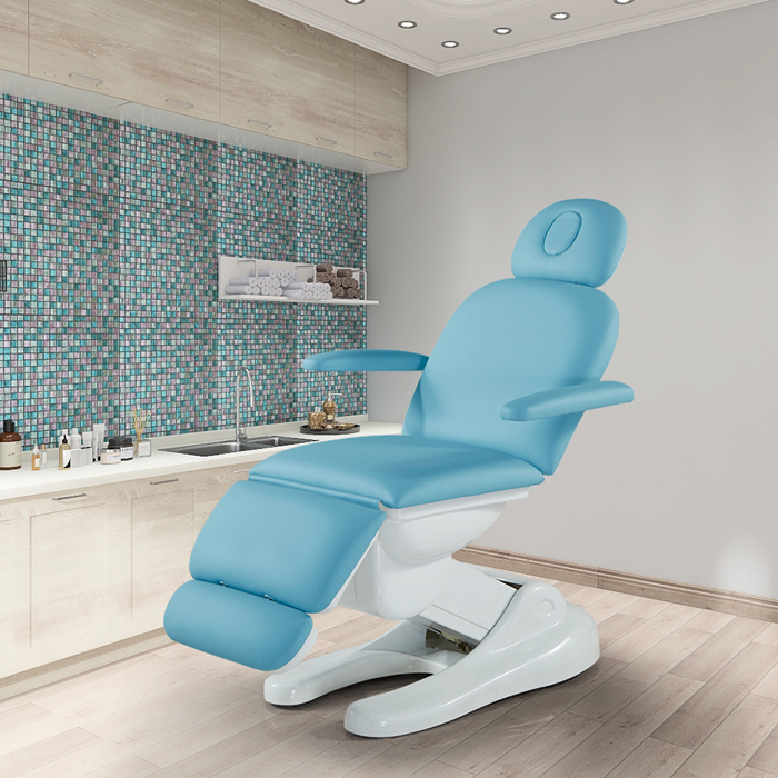 Table de massage bleue de thérapie de beauté