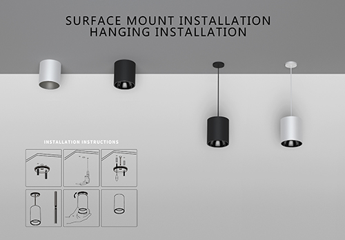 IP65 Waterproof Outdoor Surface Mounted Downlight