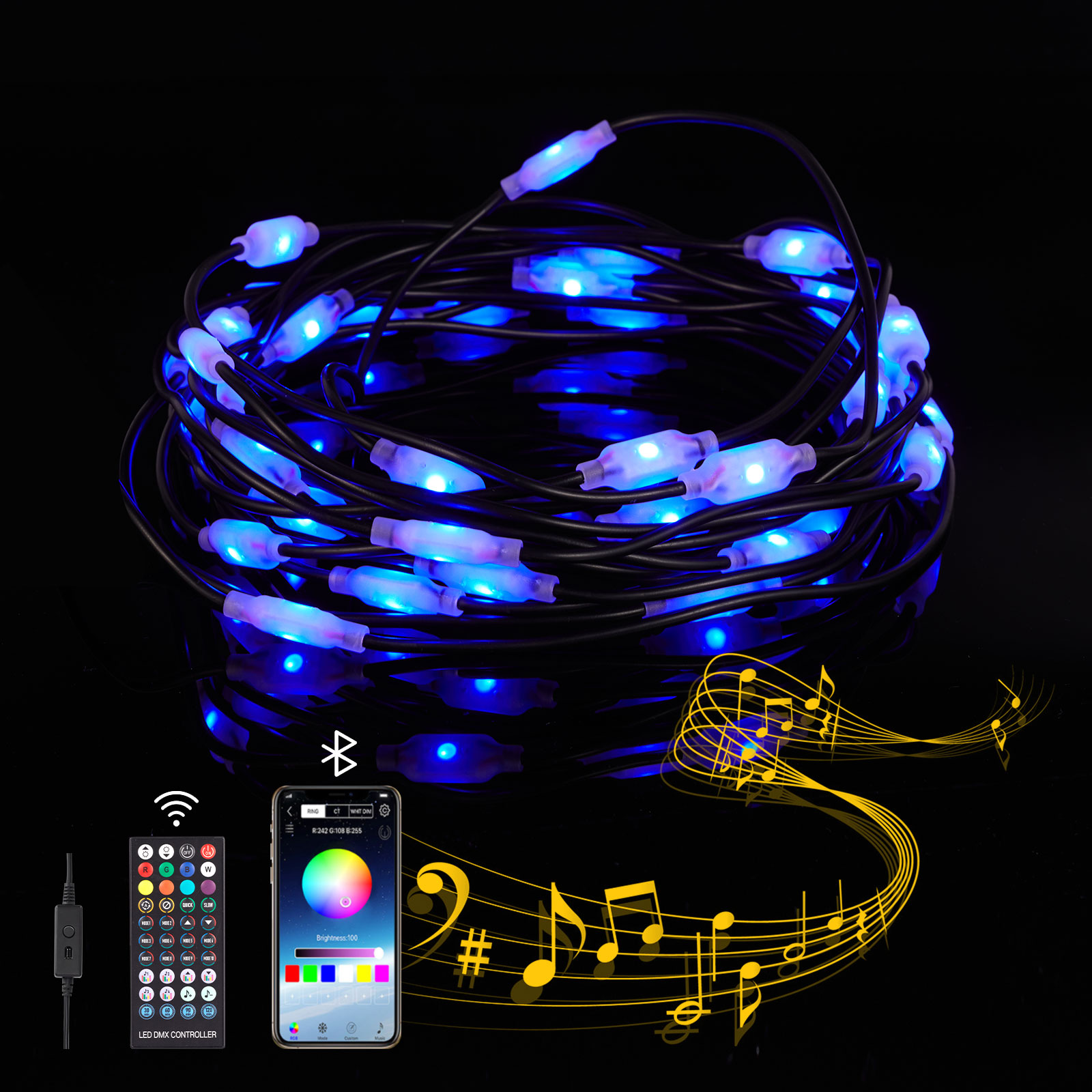 Outdoor String Lights, RGB 39.4ft LED Camping Lights,Multi-Color 40 LED Beads Works with LED LAMP App& Remote Control, IP65, 16 Colors Changing Manufacturers, Outdoor String Lights, RGB 39.4ft LED Camping Lights,Multi-Color 40 LED Beads Works with LED LAMP App& Remote Control, IP65, 16 Colors Changing Factory, Supply Outdoor String Lights, RGB 39.4ft LED Camping Lights,Multi-Color 40 LED Beads Works with LED LAMP App& Remote Control, IP65, 16 Colors Changing