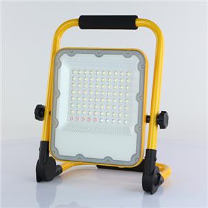 Rechargeable LED Work Light with Stand, Folding Portable Flood Lights Outdoor 30W 3000lm IP65 Waterproof Working Lights for Emergency