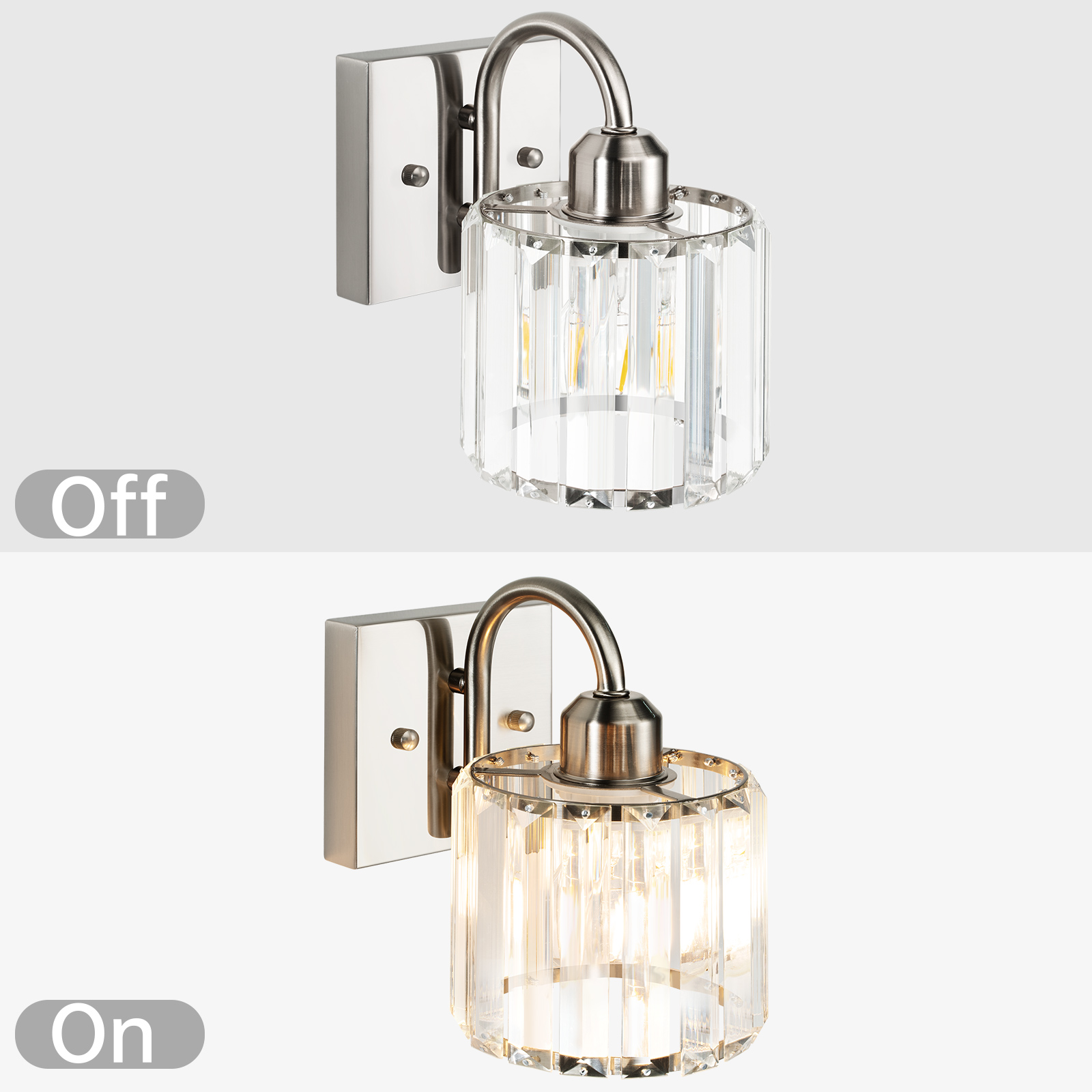 Vanity Light Fixtures, Bathroom Light Fixtures1 Light,Brushed Nickel by Valytime