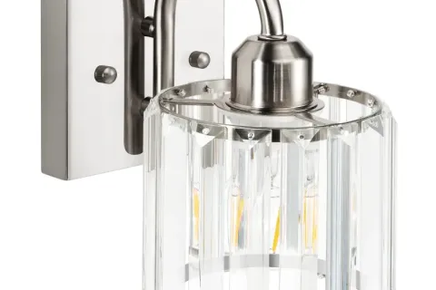 How far should the distance between vanity sconce lights be?