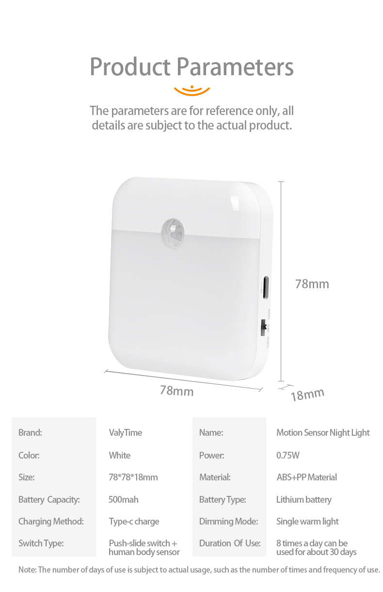 nightlight with sensor