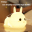 Rabbit Silicone Night Light, Cute Nursery Nightlight for Kids Adults