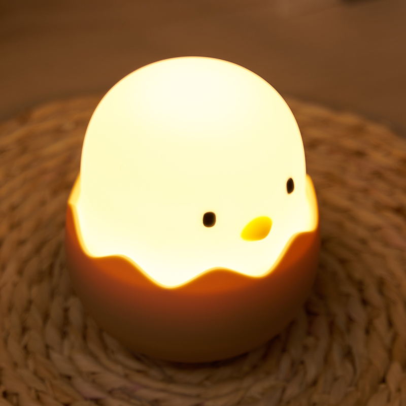 Eggshell Chick Silicone Night Light, Rechargeable Baby Night Lamp