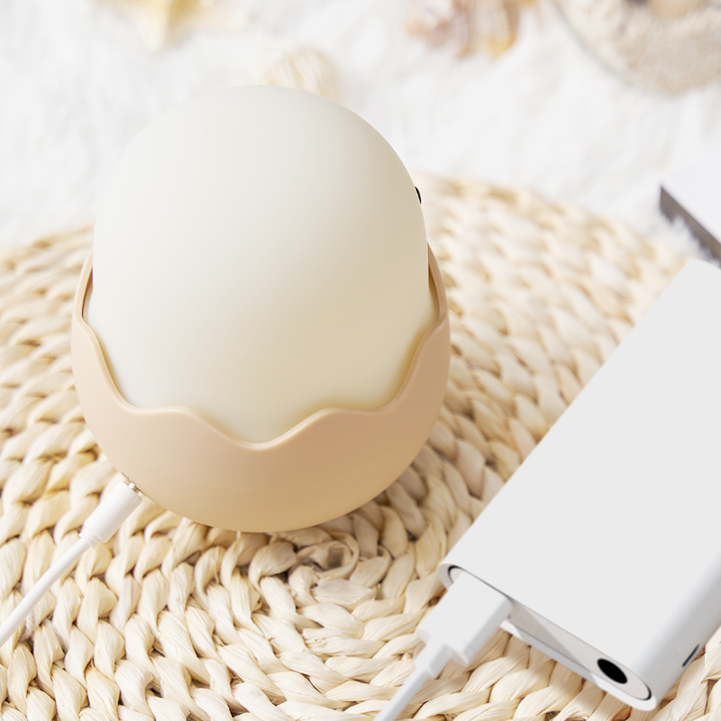 Eggshell Chick Silicone Night Light, Rechargeable Baby Night Lamp