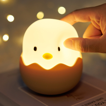 Eggshell Chick Silicone Night Light, Rechargeable Baby Night Lamp