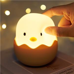 Eggshell Chick Silicone Night Light, Rechargeable Baby Night Lamp