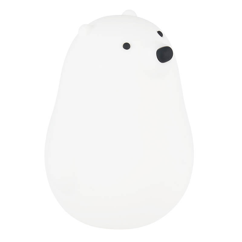 Polar Bear Silicone Night Light, Warm Light for Nursery & Bedroom