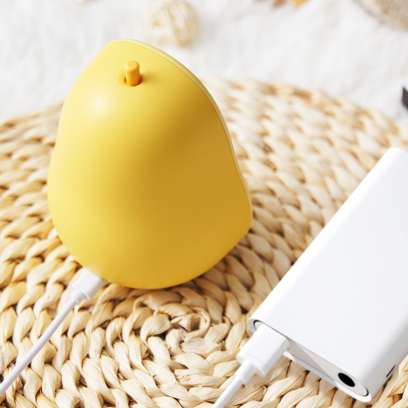 Cute Pear Silicone Night Light, Warm Light for Nursery & Bedroom
