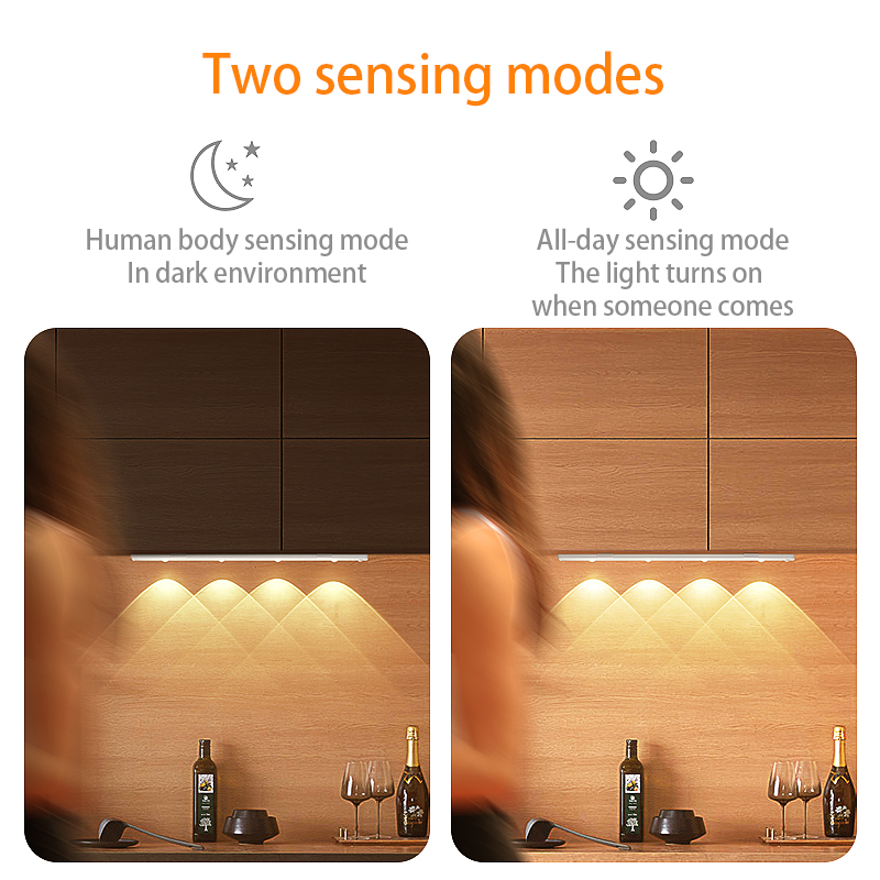 Cabinet light , 3-Color Adjustable Dimming LED Night Light with Motion Sensor