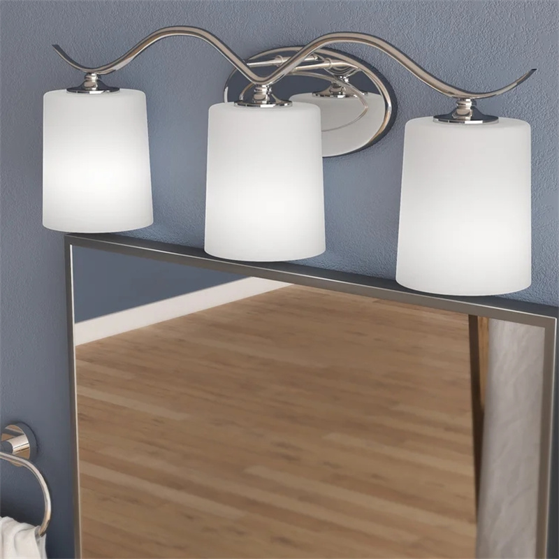 Modern Crystal Bathroom Vanity Light, Modern Vanity Lighting Wall Mount Over Mirror