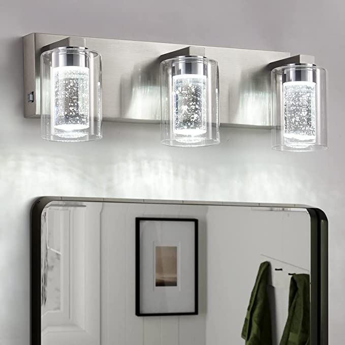 Brushed Nickel 3-Light Vanity Light