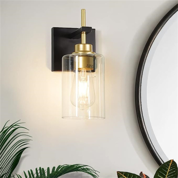 Bathroom Vanity Light, Modern Wall Sconce with Glass Shades