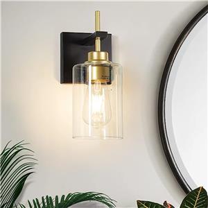 Bathroom Vanity Light, Modern Wall Sconce with Glass Shades