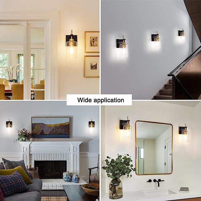 Bathroom Vanity Light, Modern Wall Sconce with Glass Shades