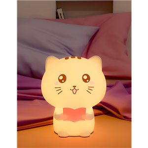 Soft Silicone Cat Night Light for Kid
