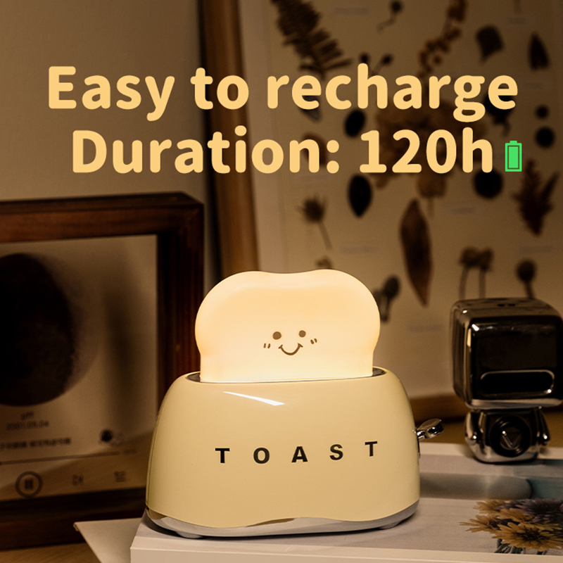 Toast Night Light, Cute Nursery Lamp for Bedroom