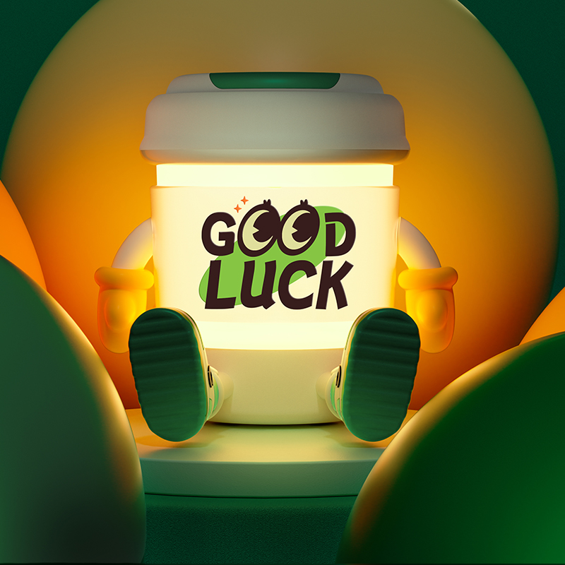 3-in-1 Coffee Night Light with Bluetooth Speaker, Soft LED Light for Kids Room