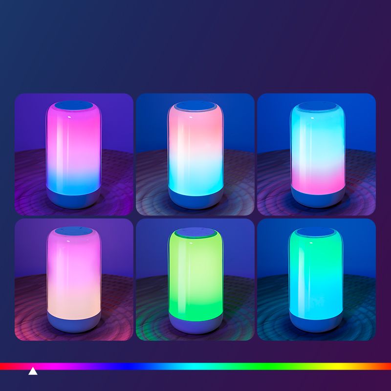 RGB Bluetooth Table Lamp with Speaker - Color-Changing LED Night Light, Gaming & Party Mood Light
