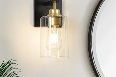 Should bathroom vanity light fixtures be wider than the mirror?