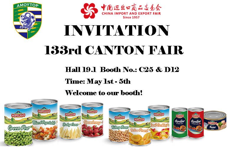 ​133rd Canton Fair Invitation ---- From Amoytop Foods