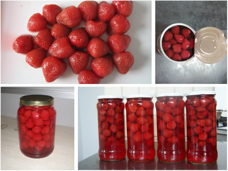 Canned Strawberries in Light Syrup