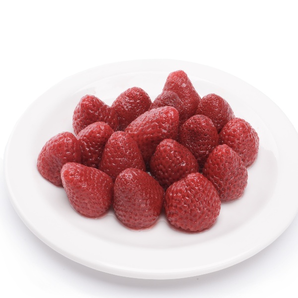 Fresas enlatadas en almíbar ligero
