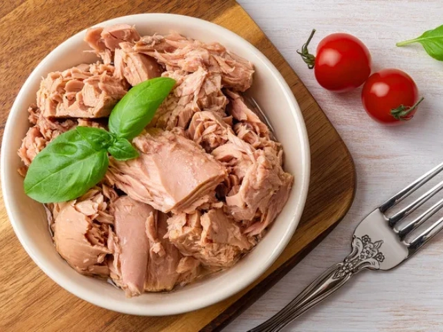 Canned tuna in brine water