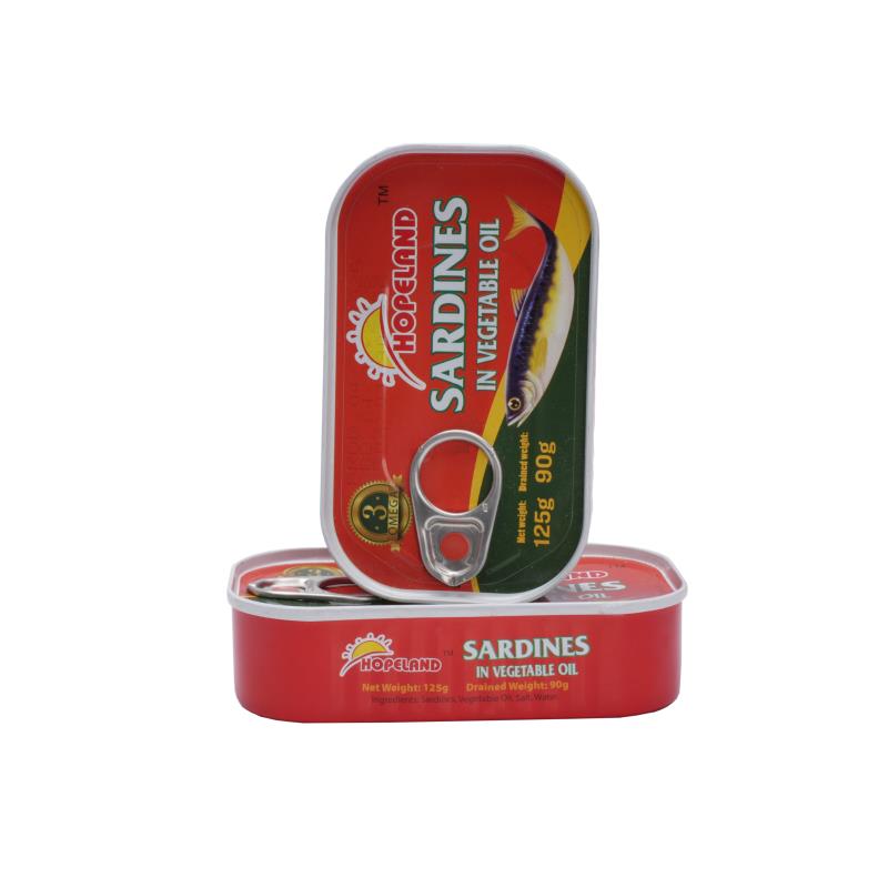 Konserverade sardiner i vegetabilisk olja 125 g