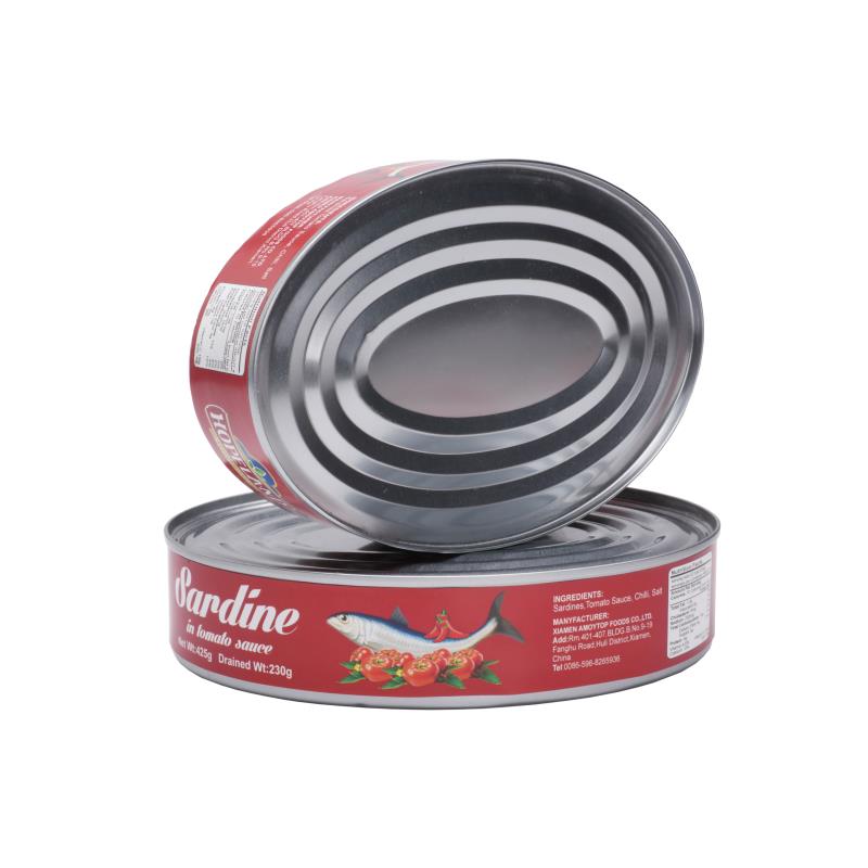 Консервированные сардины в томатном соусе, 425 г (овальная форма)