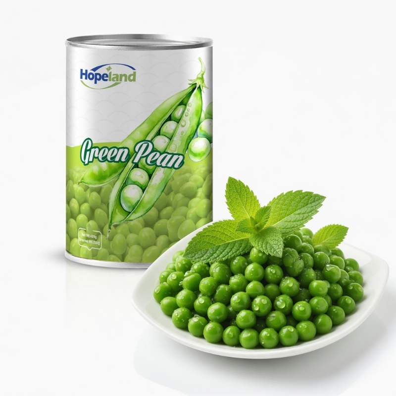 Canned green peas in brine water