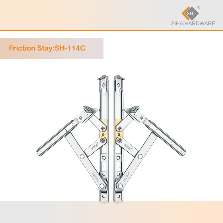 Heave Duty Window Friction Stay with Brass Slider Casement Window Hinge Left and Right Head Friction Hinges