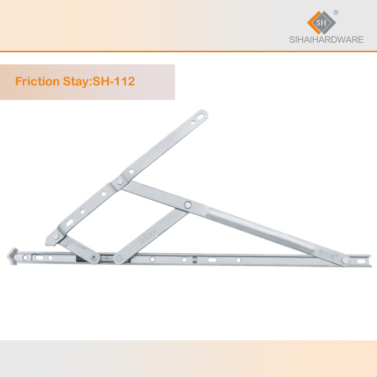13.5mm Groove Heightened Casement Window Hinges HD Egress Hinges para sa UPVC Windows Side Hung Window Friction Stay