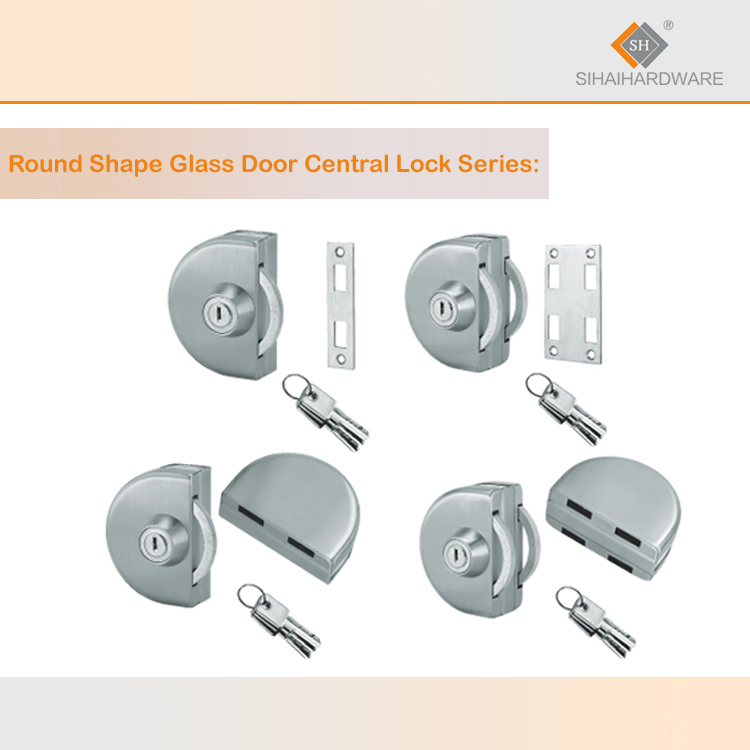 Round Shape Glass Door Central Lock