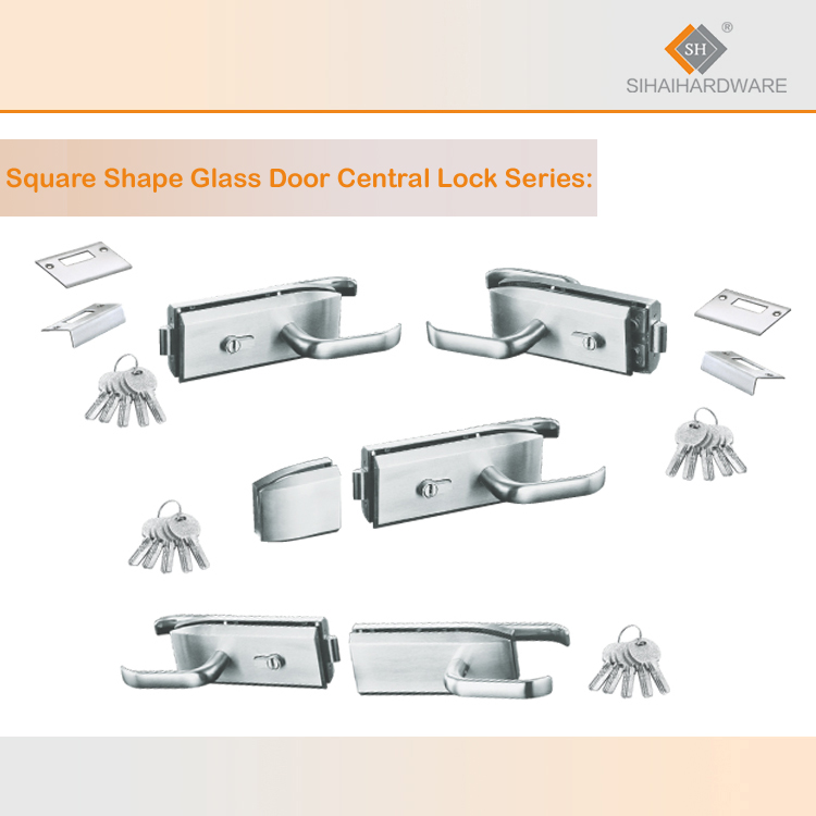 Square Shape Glass Door Central Lock