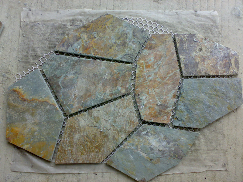 Slate Carzy Paving On Mesh