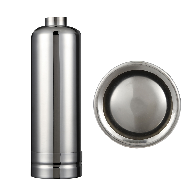 1KG Portable Polished Stainless Steel Empty Extinguisher Cylinder Foot Ring Type