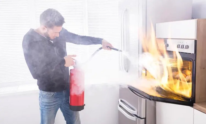 Can ABC Dry Chemical Powder put out kitchen fires?