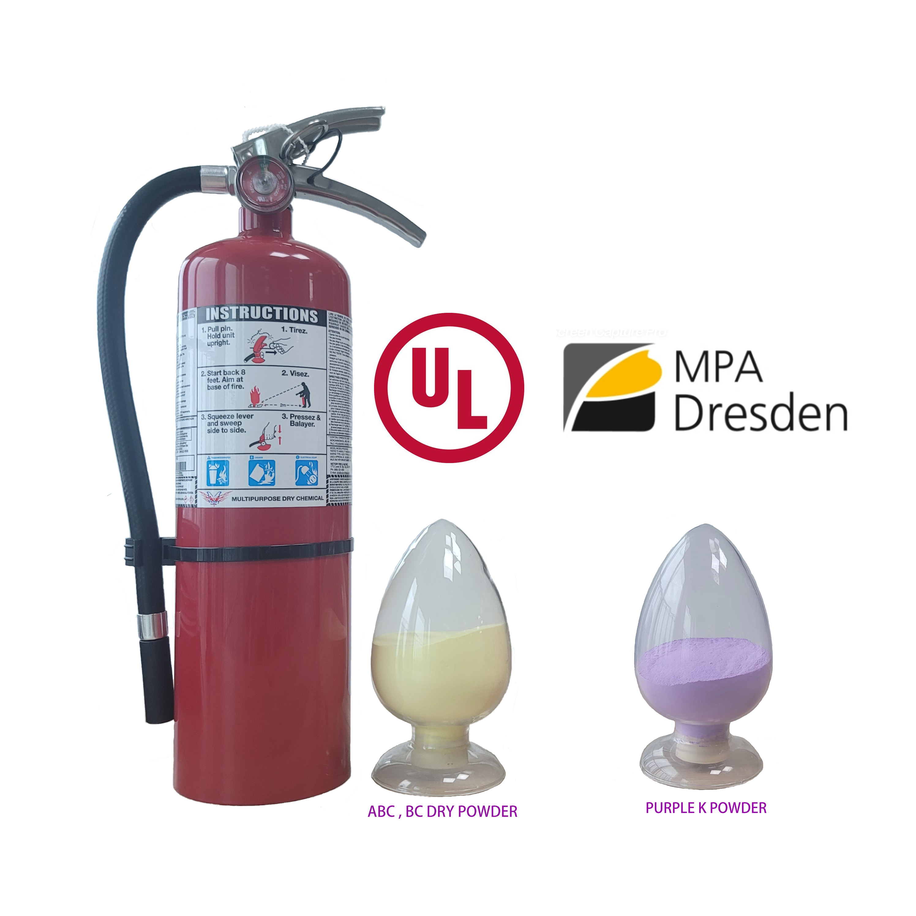 ABC dry powder fire extinguishers