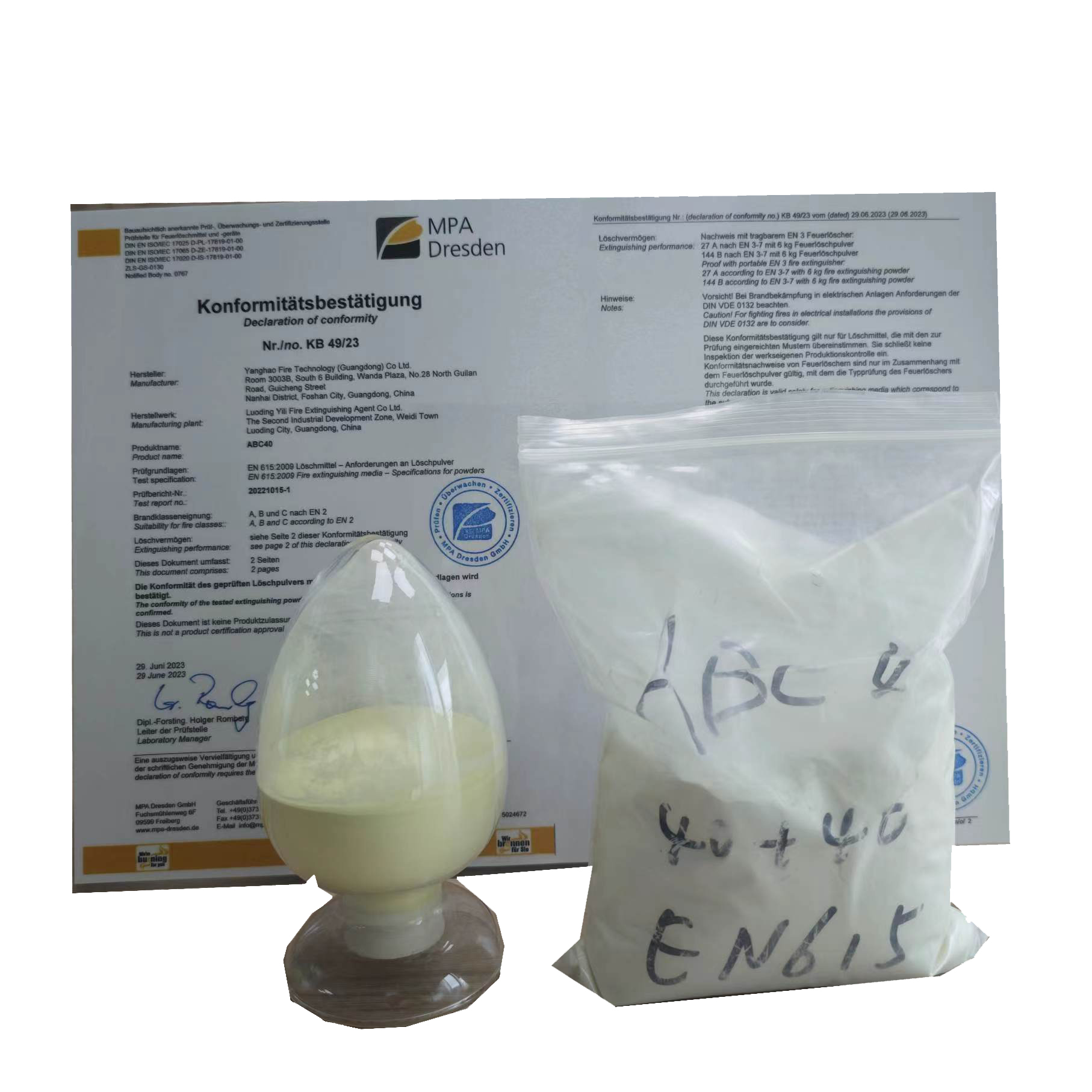 EN615 Dry Chemical Powder For CE Fire Extinguisher