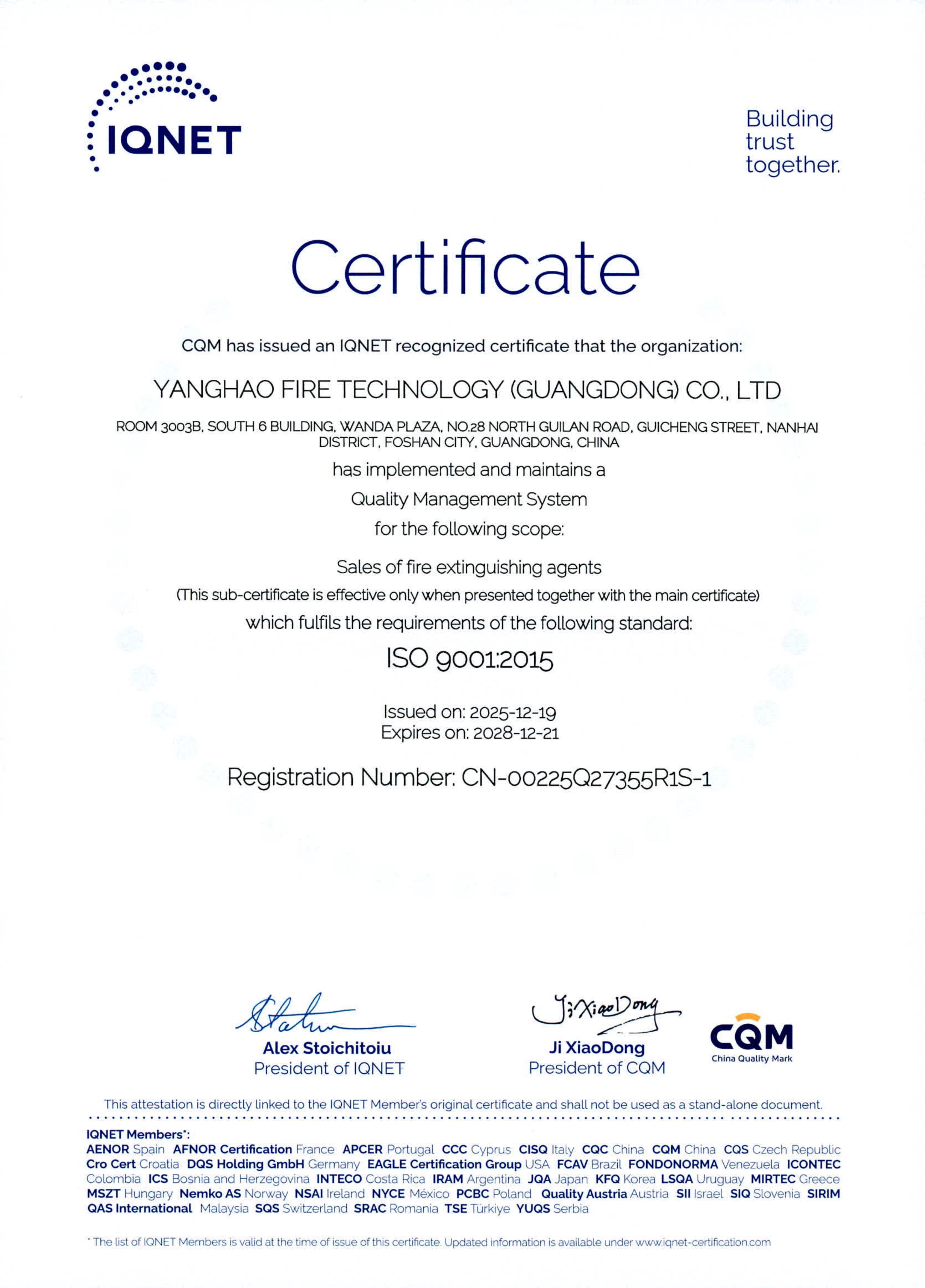 ISO 9001-2015 Certificate