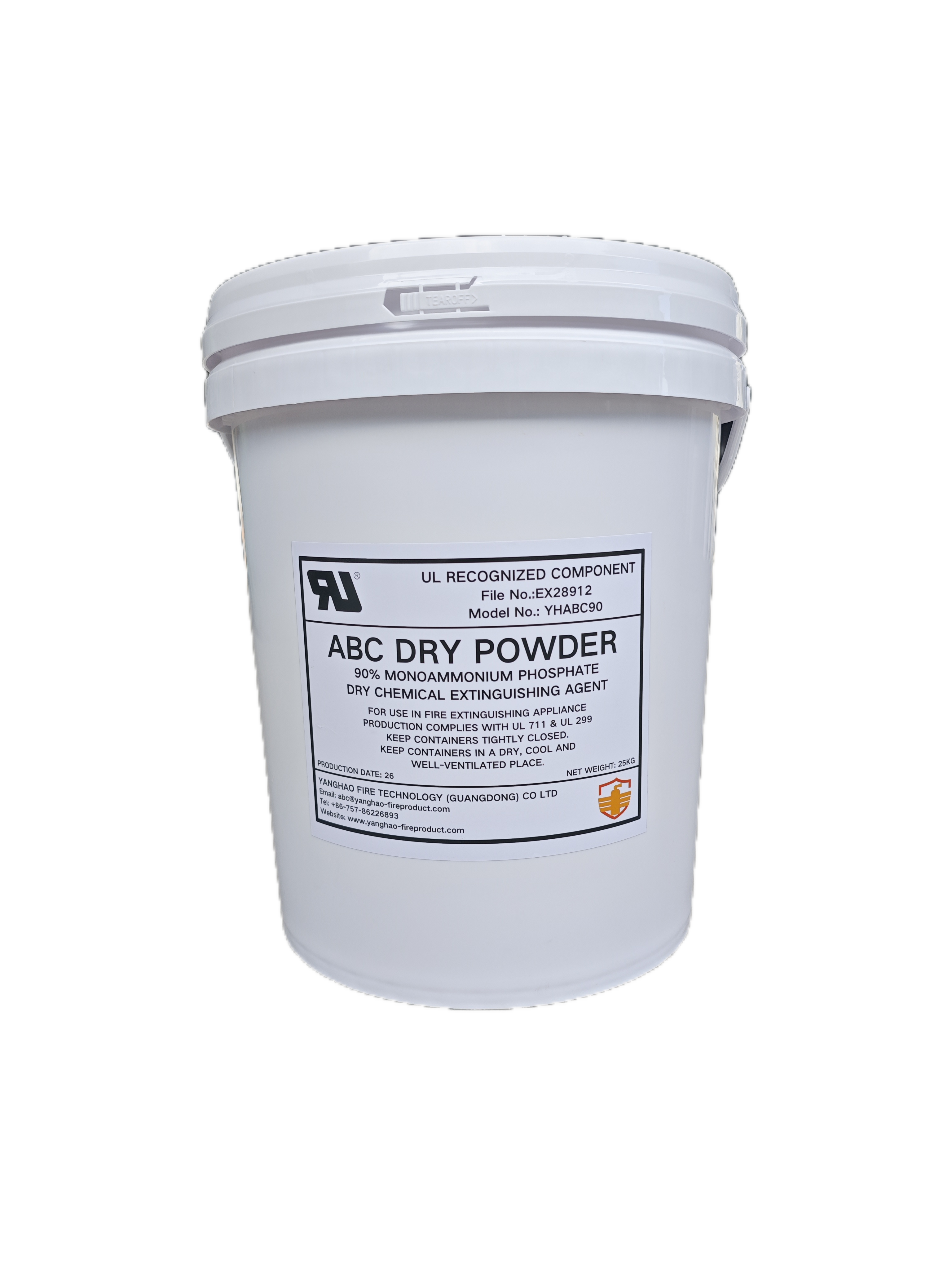 the ul dry powder in a dry chemical fire extinguisher