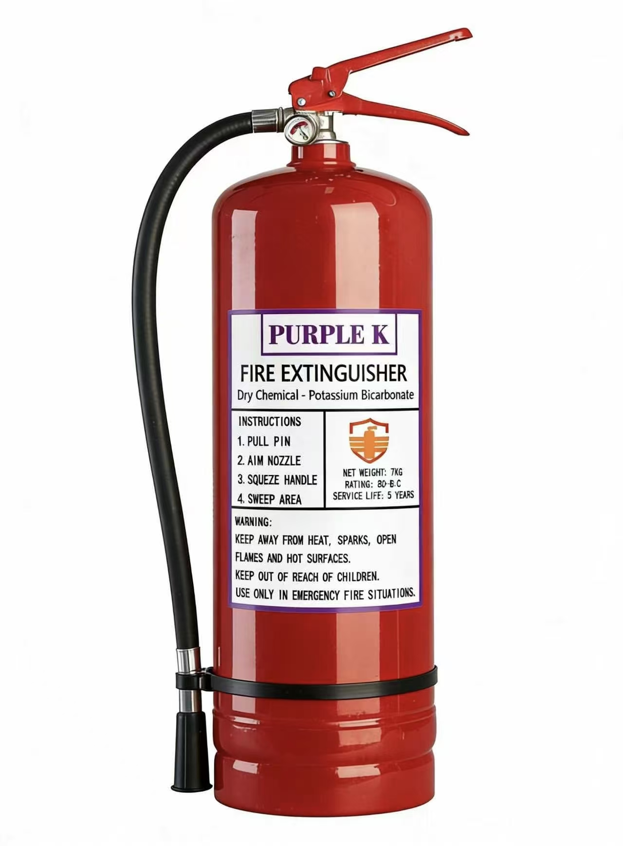 Purple K Dry Chemical Powder Fire Extinguisher