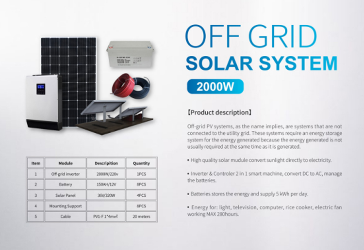 Photovoltaic off-grid power generation system technical solution