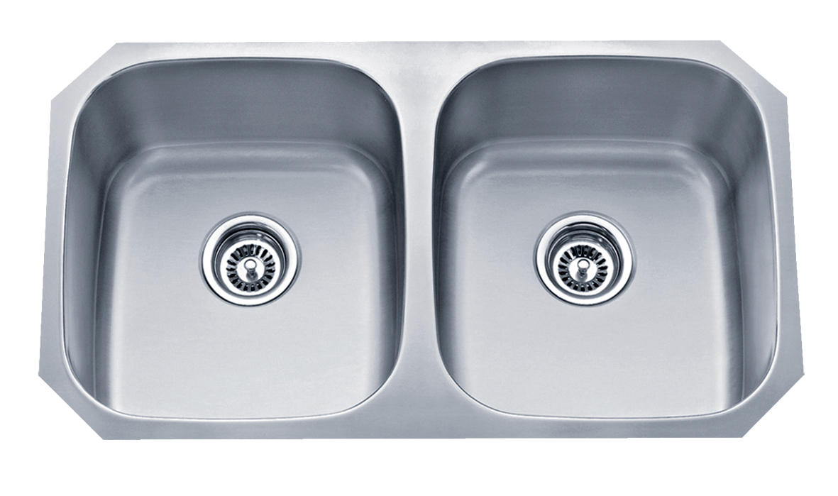 Kitchen Double Bowls Sink Hole Taps