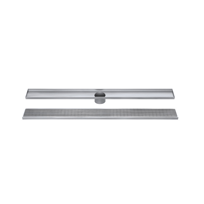 SUS304 30/48/60'''' drain de plancher linéaire avec couvercle de grille en fil métallique
