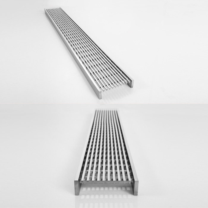 Stainless Steel floor drain wedge wire grate with two side bars swimming pool drainer